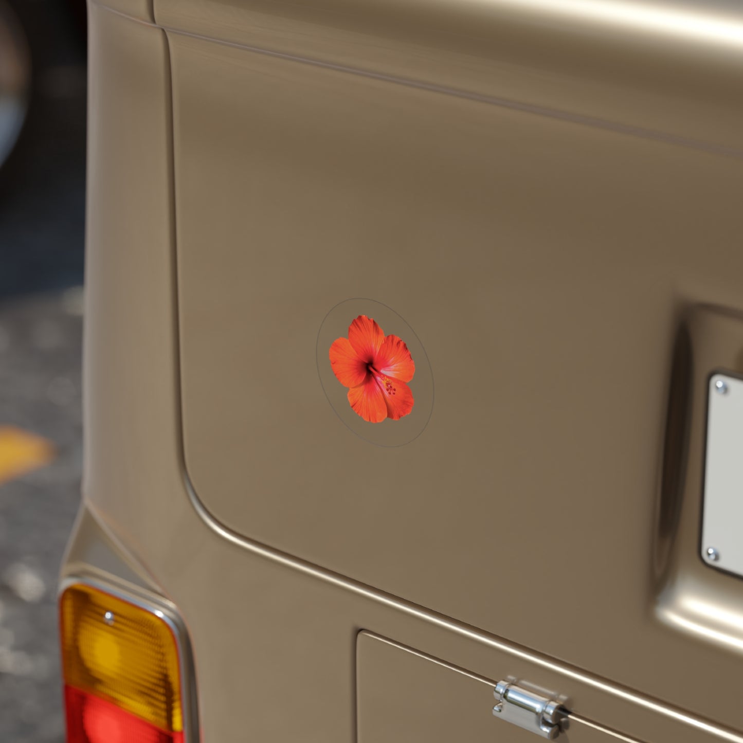 Stickers Flower Design, 1 Round Piece