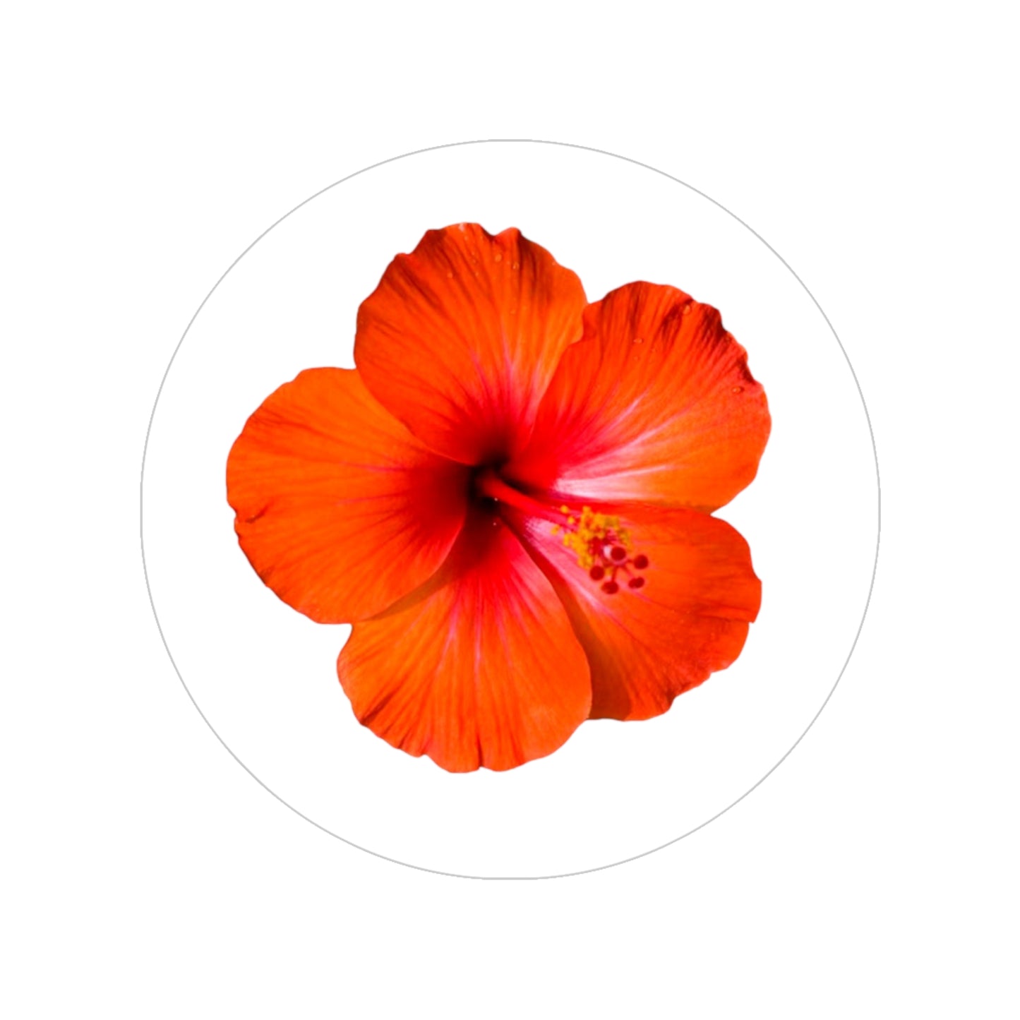 Stickers Flower Design, 1 Round Piece