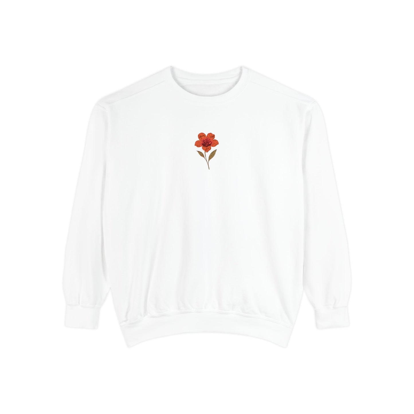Flower Embroidered Sweatshirt