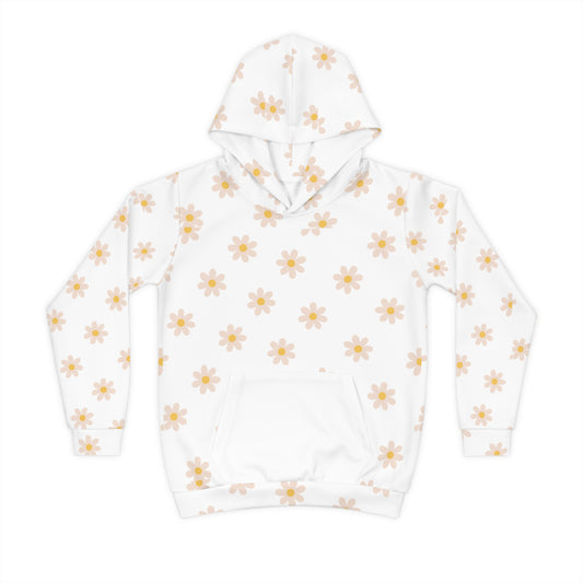 Sunny Floral Kids Hoodie - Colorful Flower Pattern for Boys and Girls