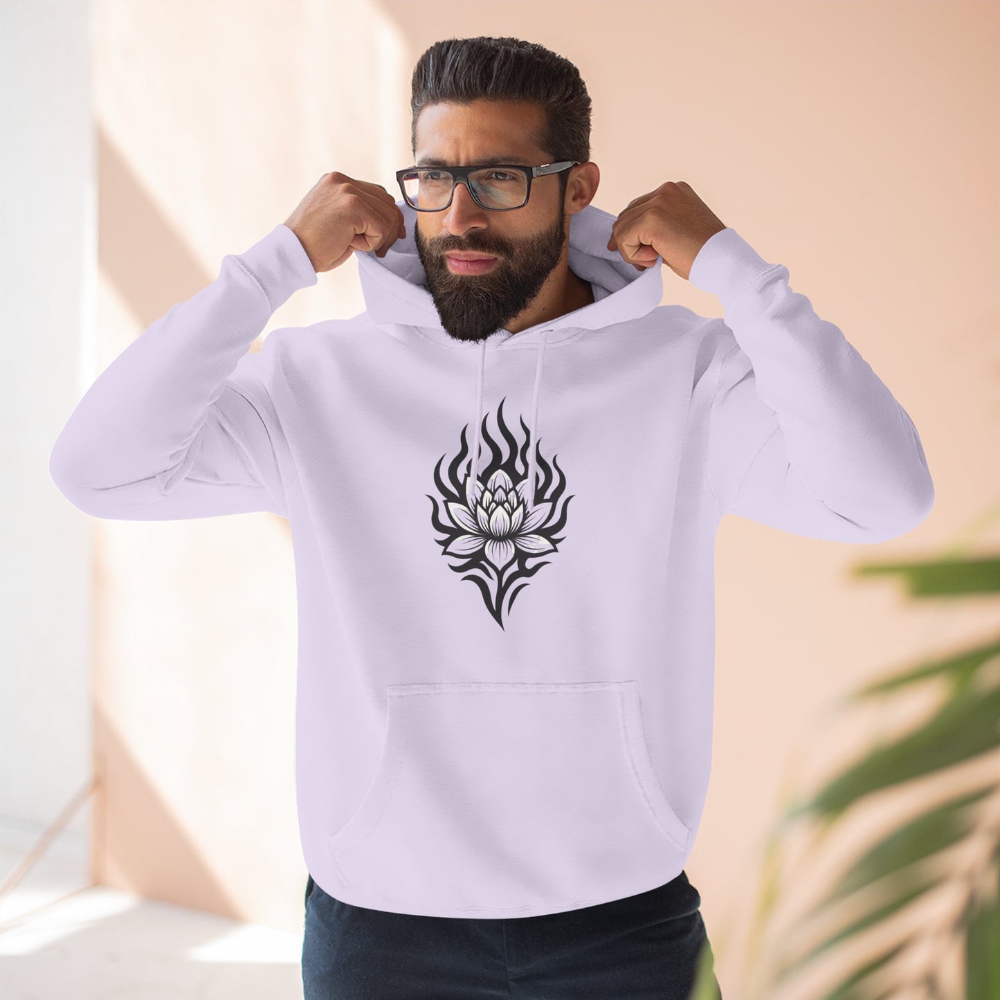 Fleece Hoodie - Floral Design