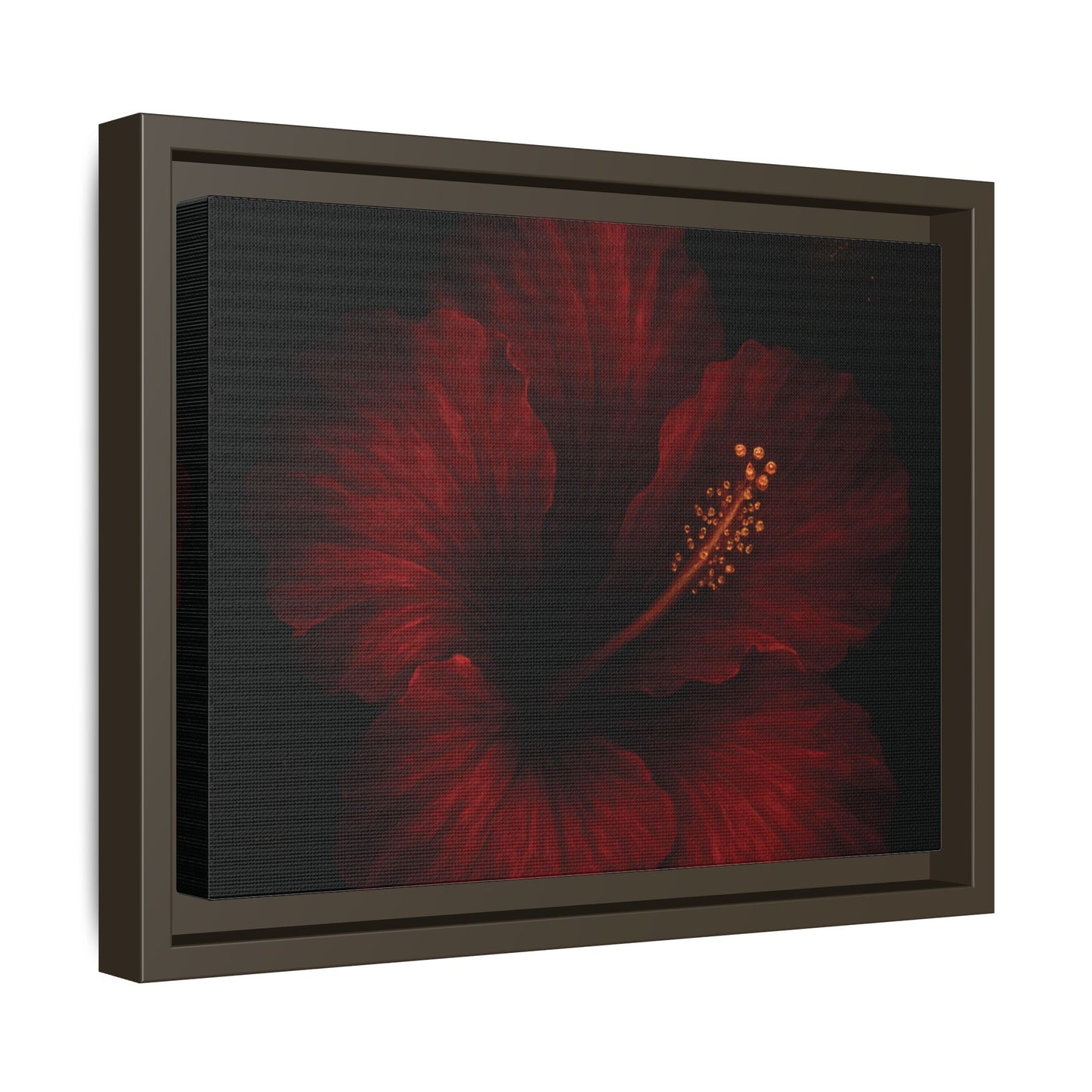 Canvas Wall Art - Red Rose Black Themed