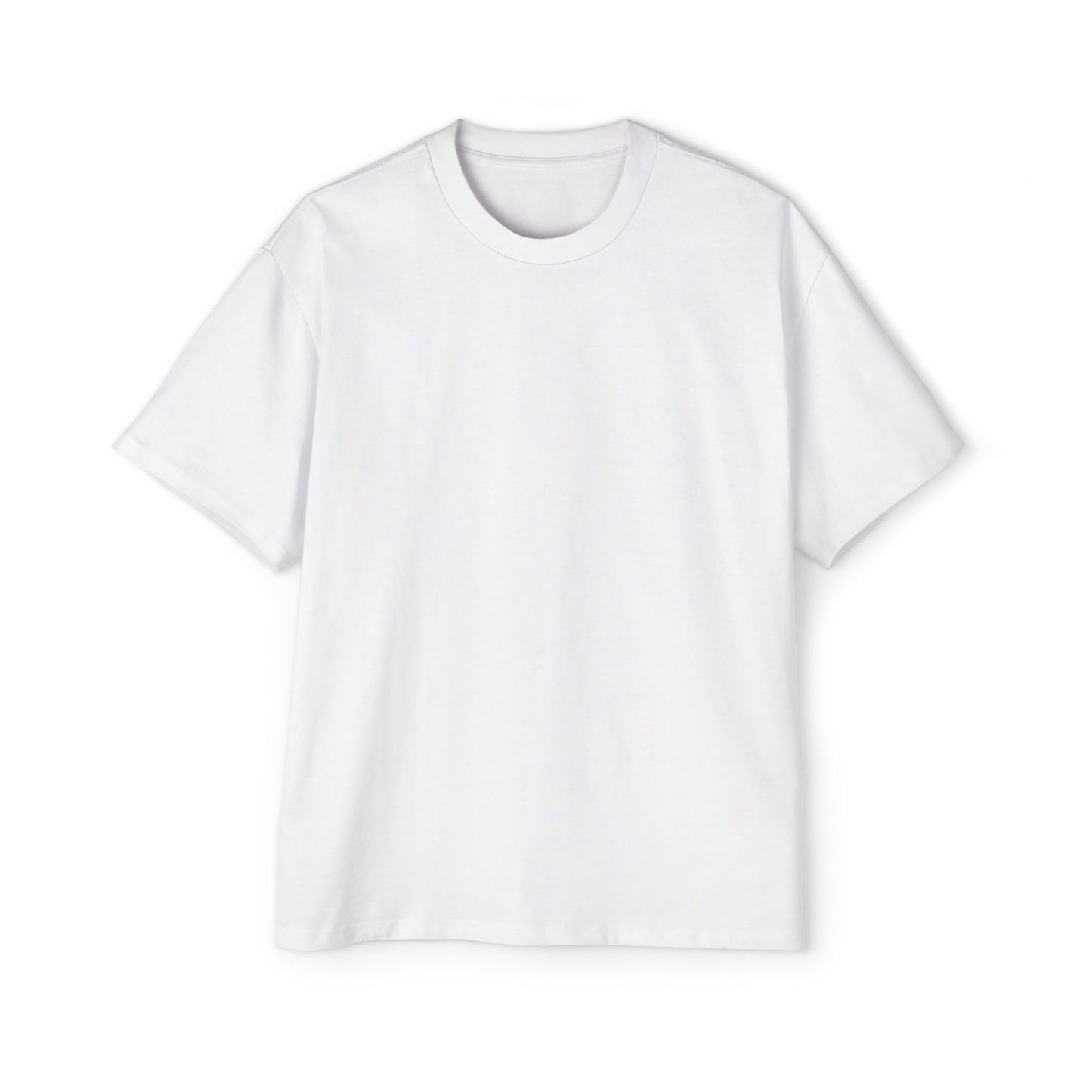 Oversized Tee with Line Art Flower Design