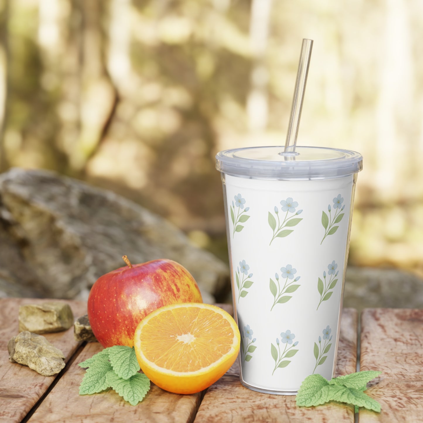 Floral plastic Tumbler