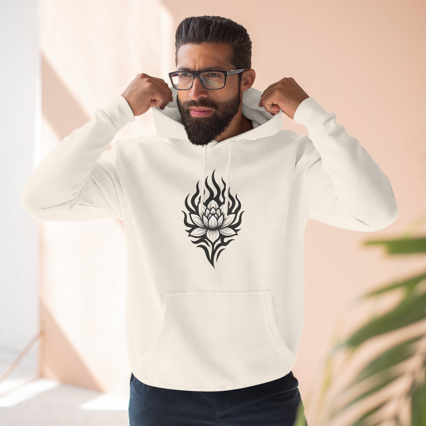 Fleece Hoodie - Floral Design