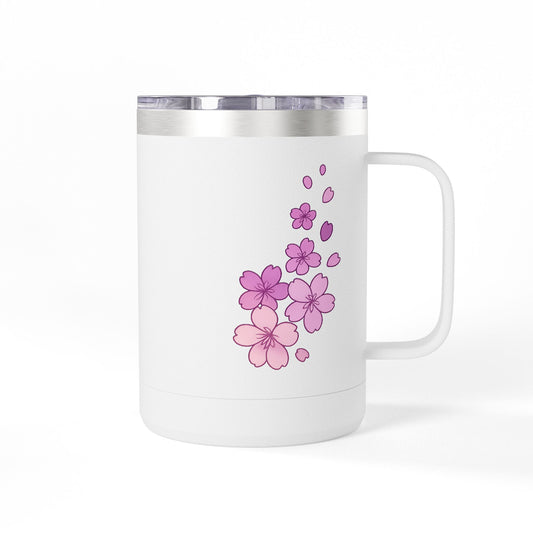 Cherry Blossom Tumbler Mug 15oz - Floral Coffee Cup Gift