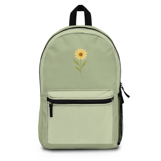 Green Floral Backpack