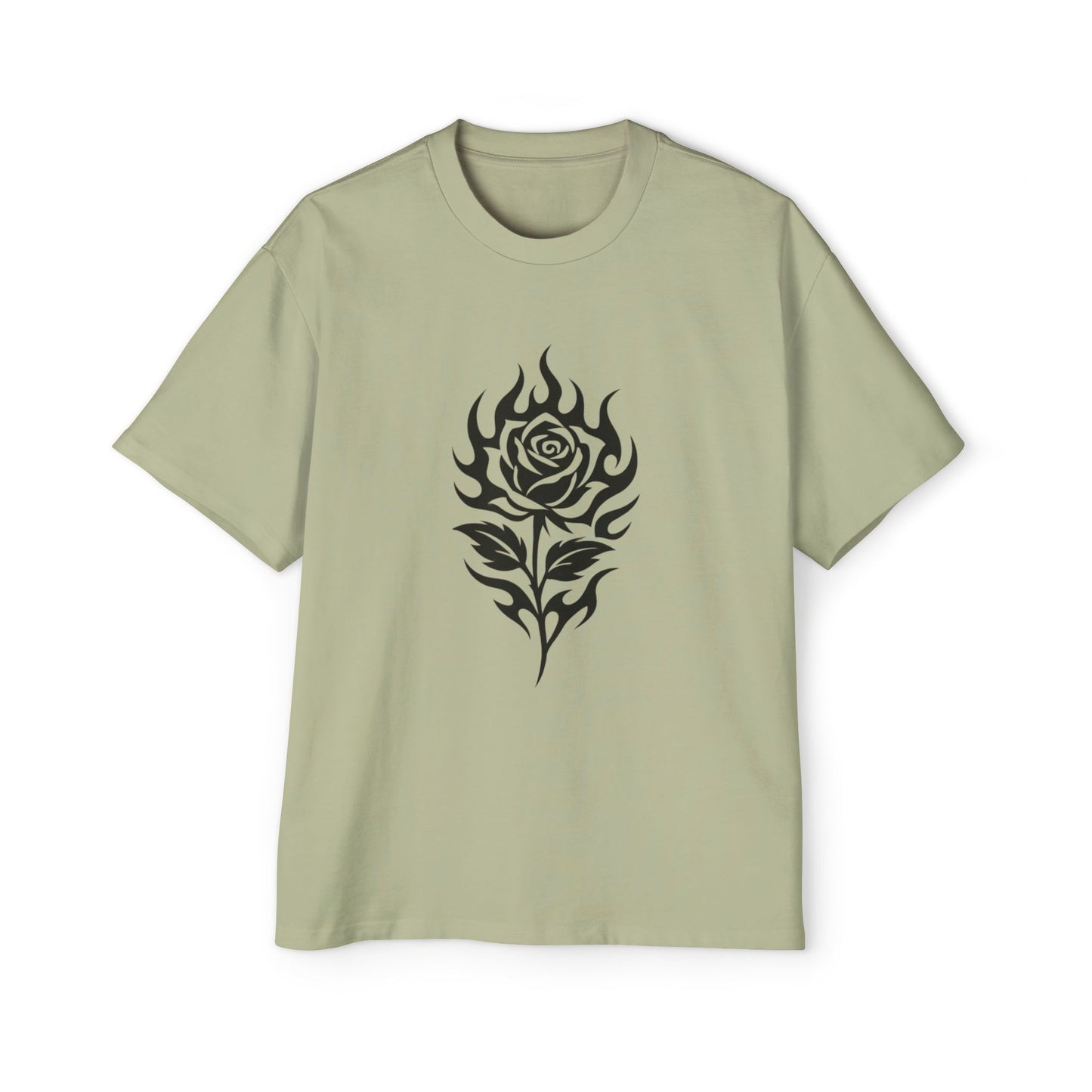 Oversized Tee with Flower Design