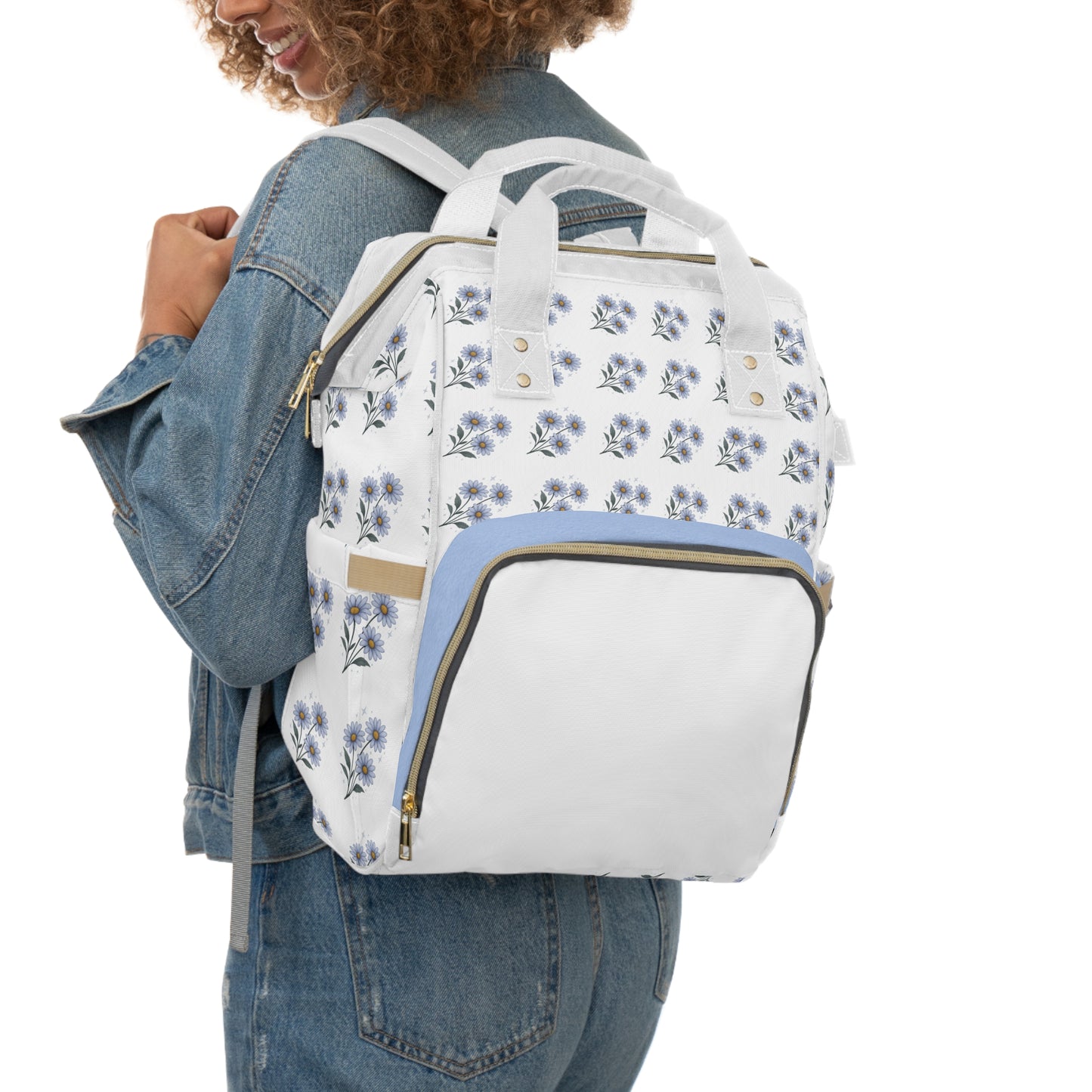 Blue Floral Backpack