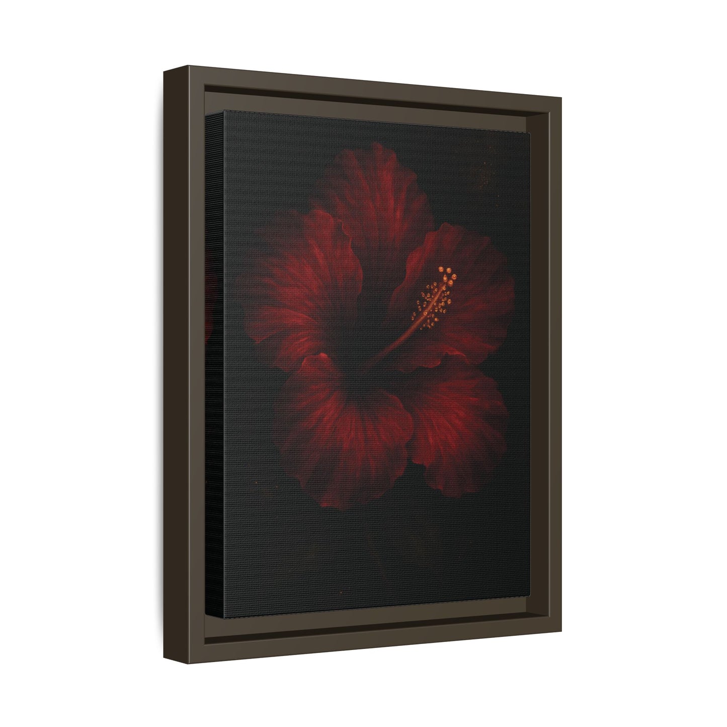Canvas Wall Art - Red Rose Black Themed