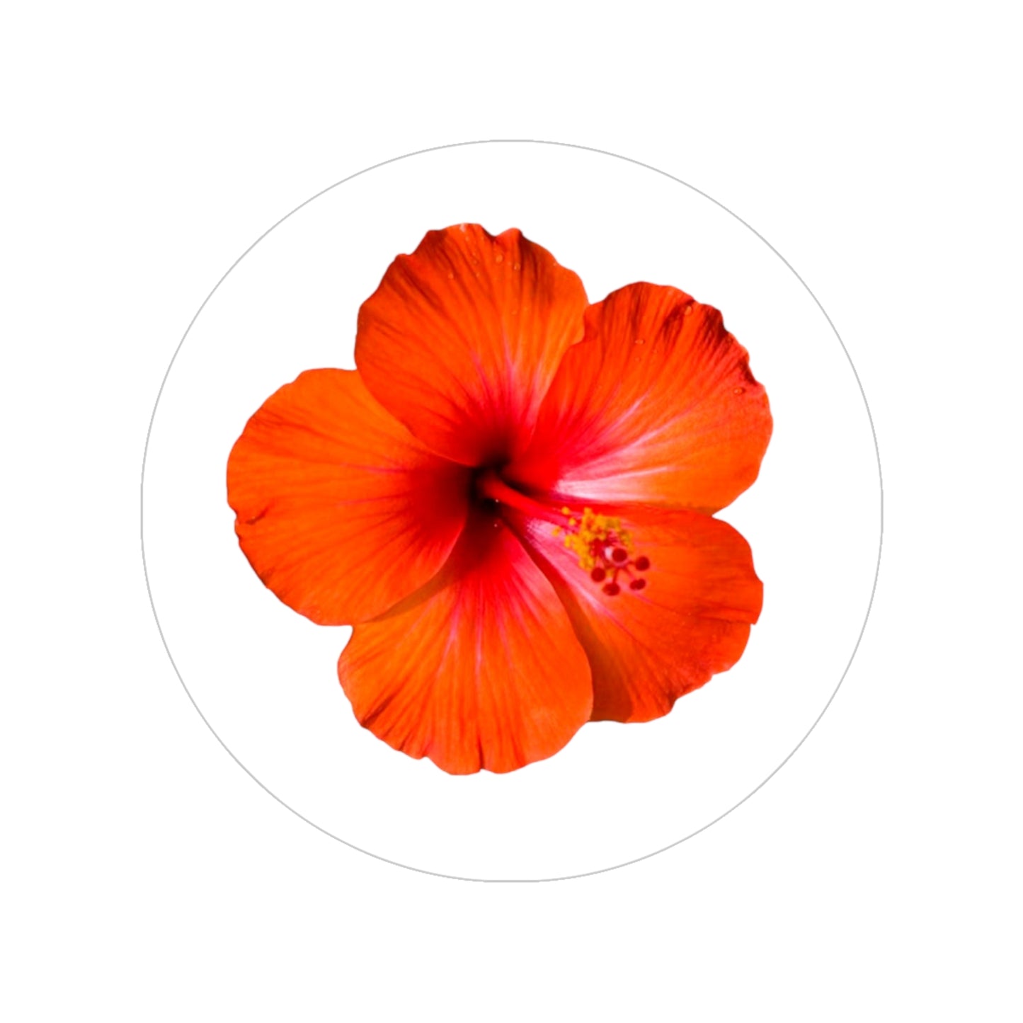 Stickers Flower Design, 1 Round Piece