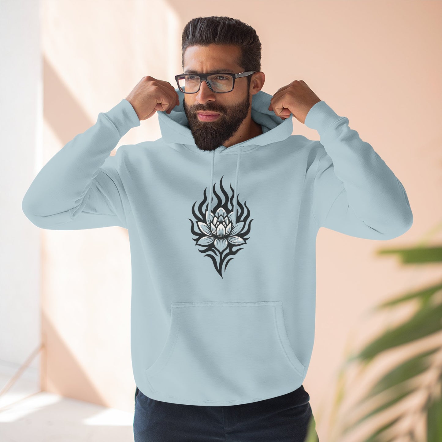 Fleece Hoodie - Floral Design