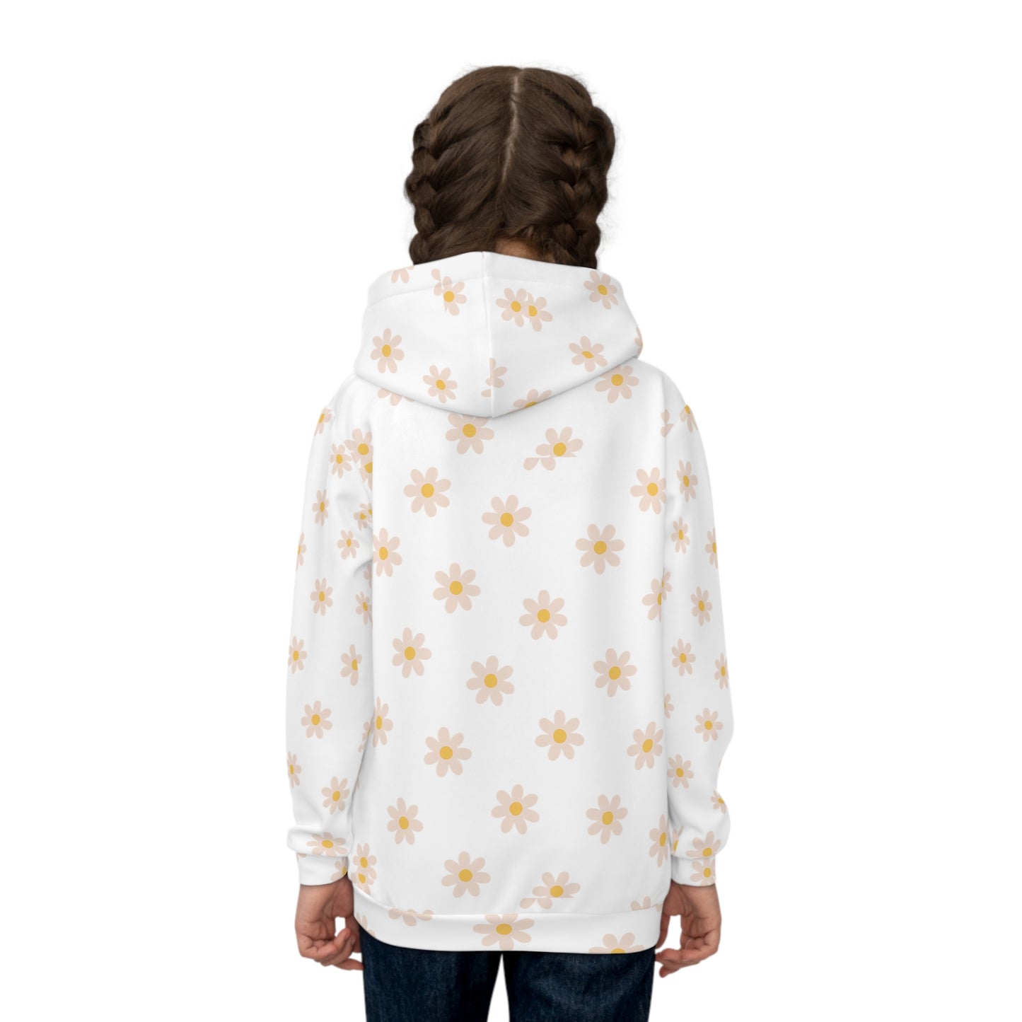 Sunny Floral Kids Hoodie - Colorful Flower Pattern for Boys and Girls