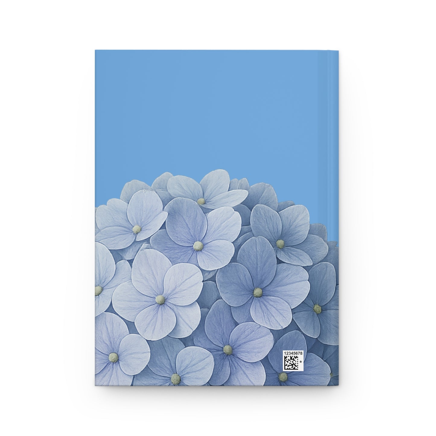 Hardcover Journal Matte Blue Flowers Notebook