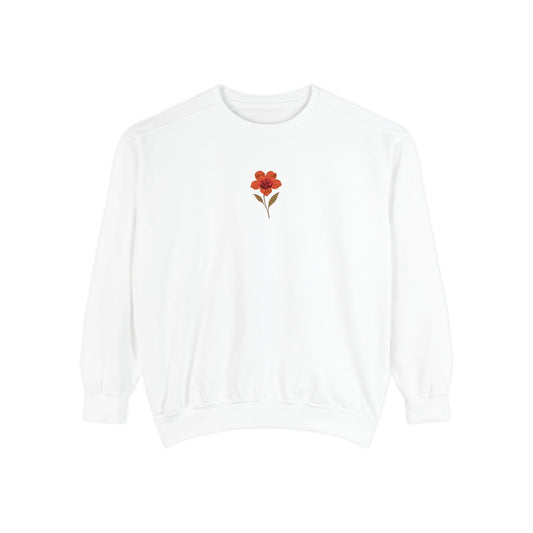 Flower Embroidered Sweatshirt