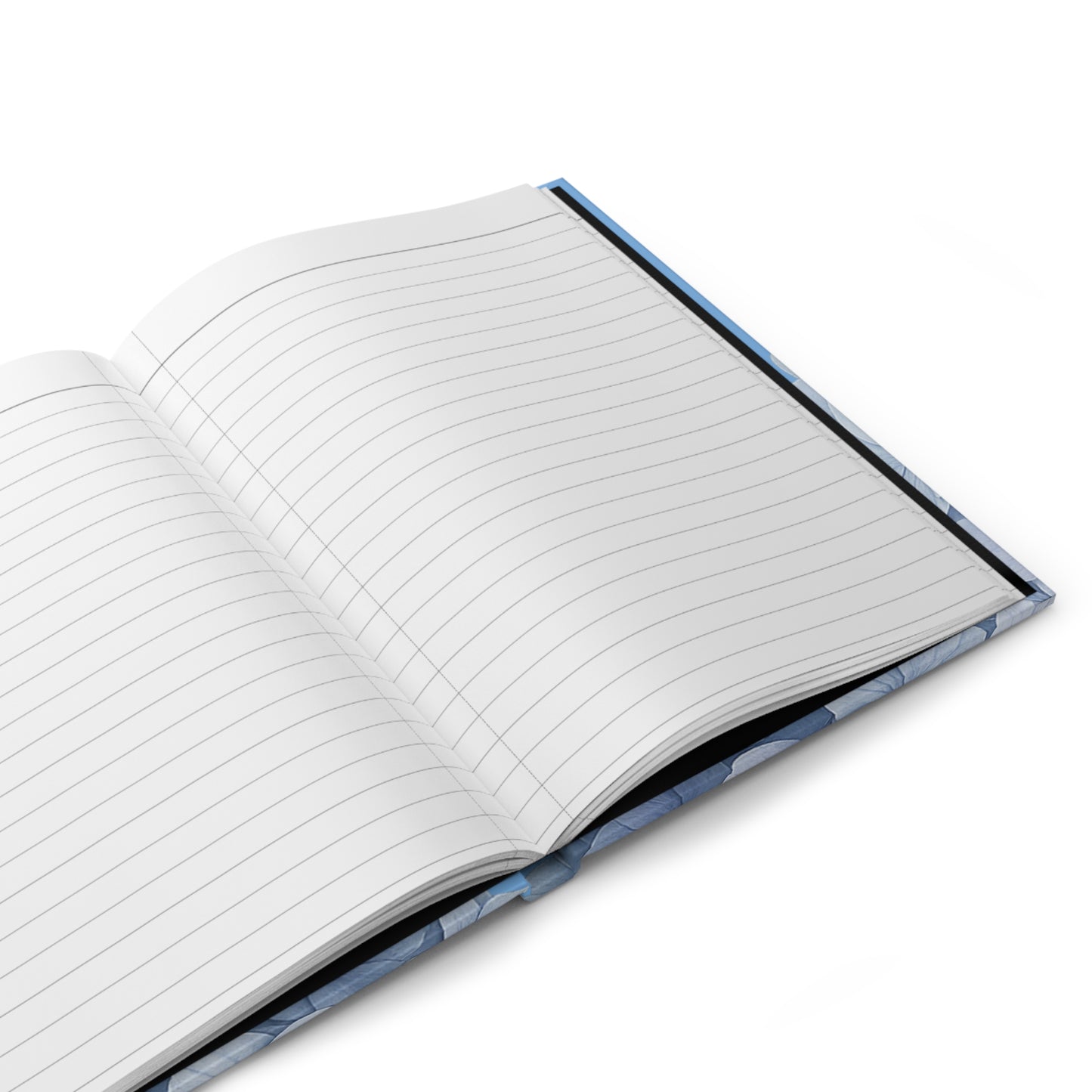 Hardcover Journal Matte Blue Flowers Notebook
