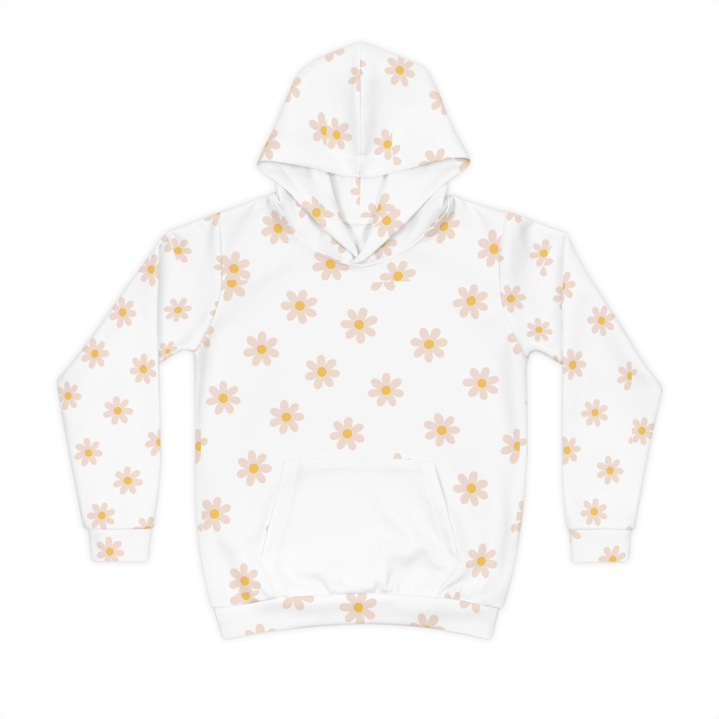 Sunny Floral Kids Hoodie - Colorful Flower Pattern for Boys and Girls