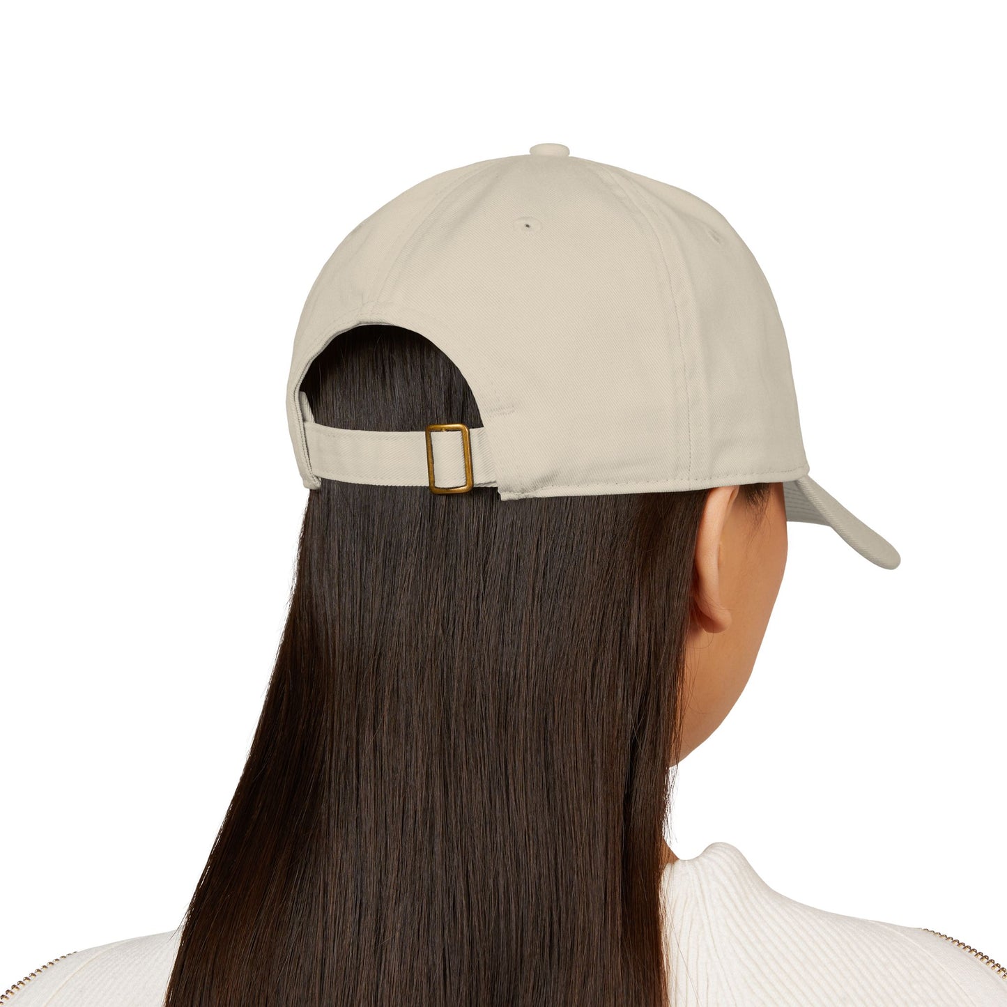 Organic Embroidered Baseball Cap with Rose Design