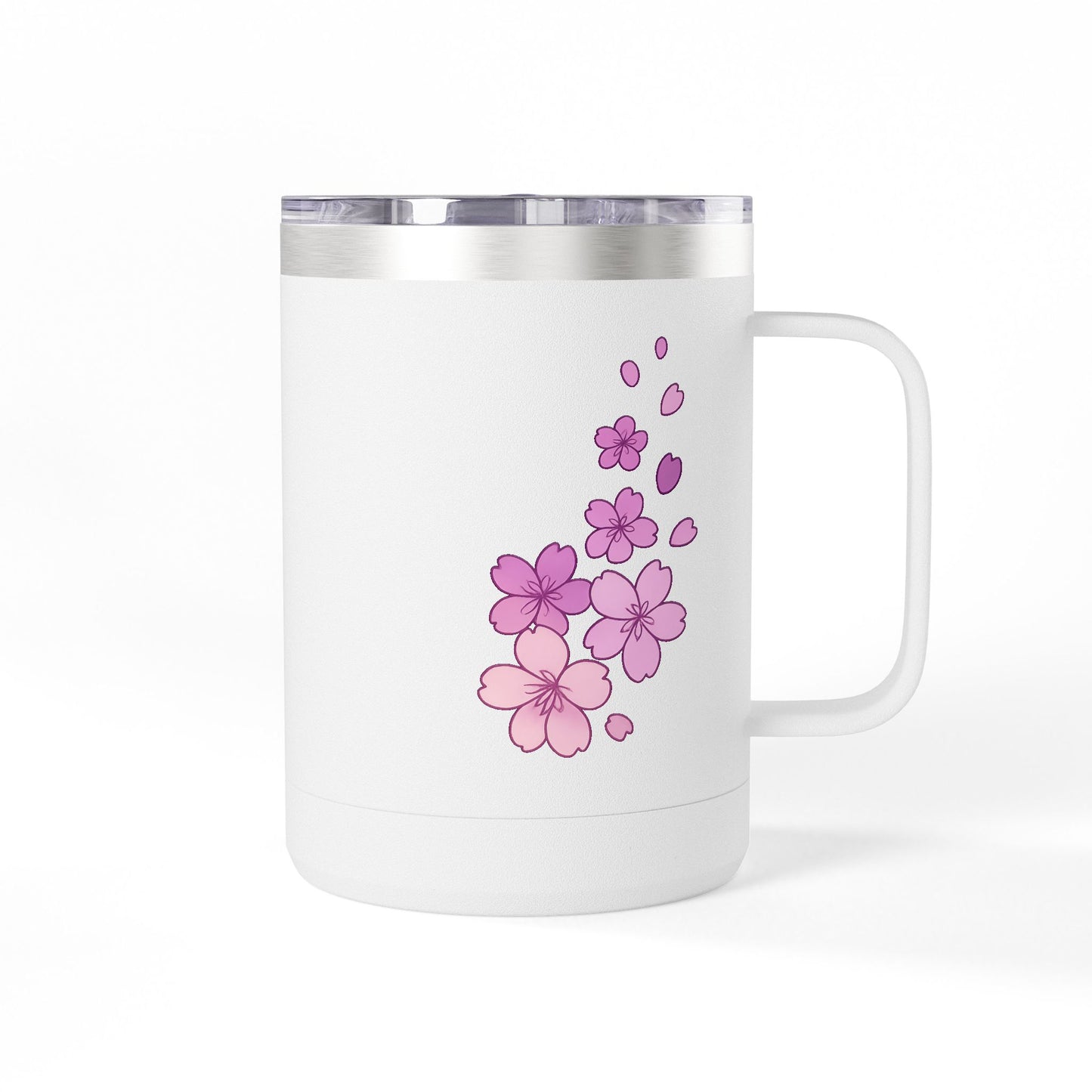 Cherry Blossom Tumbler Mug 15oz - Floral Coffee Cup Gift