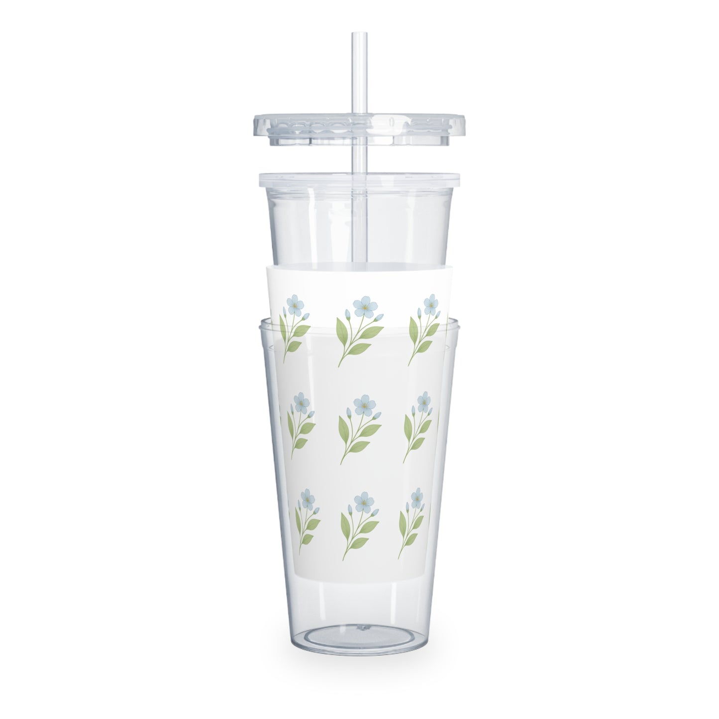 Floral plastic Tumbler