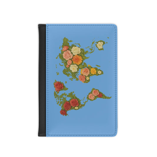 Floral Map Passport Cover