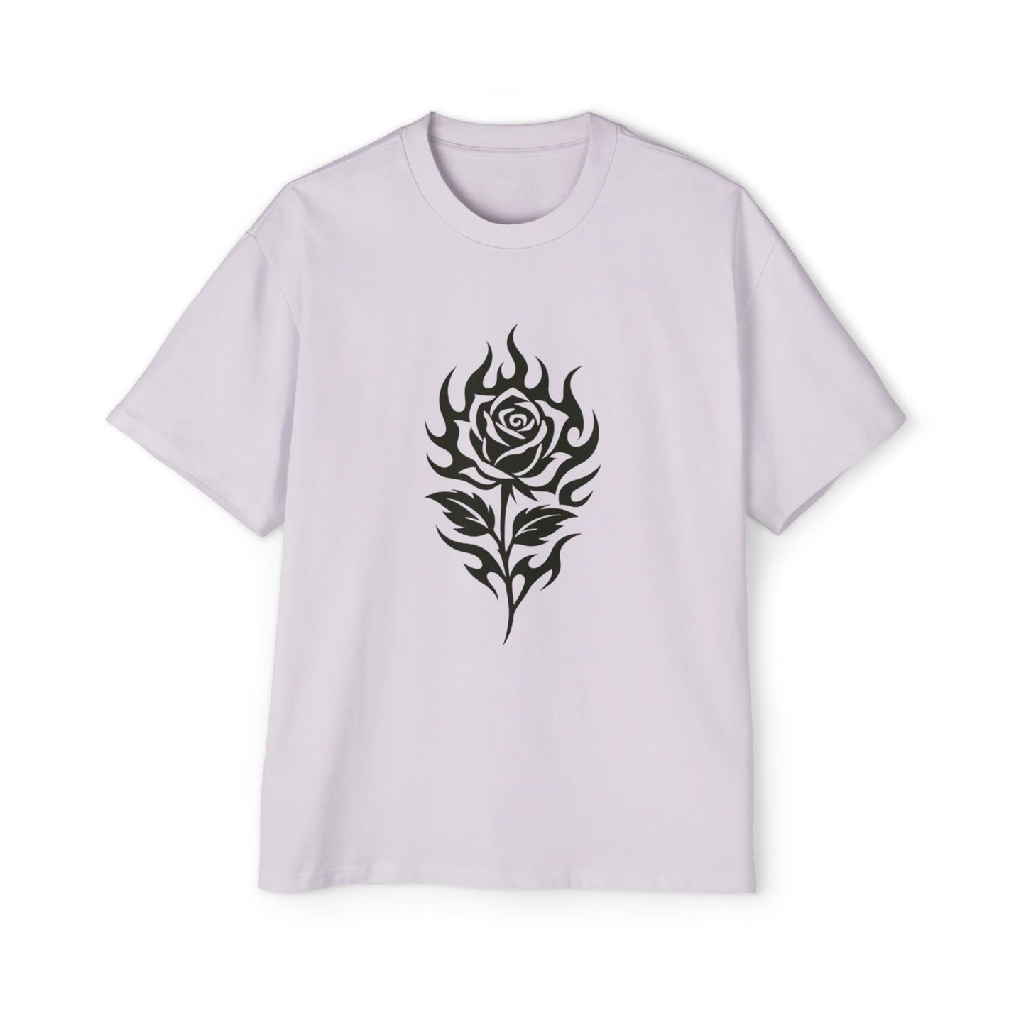 Oversized Tee with Flower Design