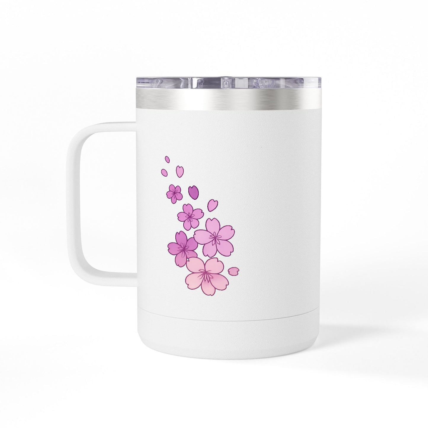 Cherry Blossom Tumbler Mug 15oz - Floral Coffee Cup Gift